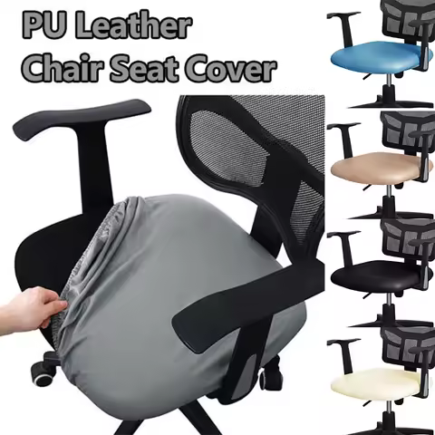 PU Leather Chair Seat Cover Elastic Computer Chair Seat Cover Waterproof Office Chair Seat Cover Cha