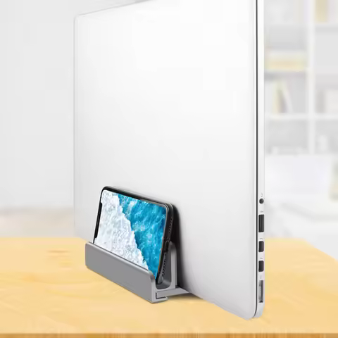 3 Slot Vertical Laptop Stand Multi-Purpose Laptop Holder Anti-slip Adjustable Laptop Dock Laptop Hol