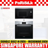 (Bundle) Bosch HBF114BR0K Series 2 Built-in Oven (66L) + BEL554MS0K Series 6 Built-in Microwave Oven (25L)