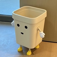 [Ready Stock Free Shipping] Cute Cartoon Trash Can Large Capacity No Cover Kids Room Cream Style Bed