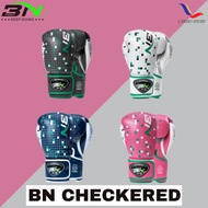 BN CHECKERED BOXING GLOVES / MUAYTHAI BOXING GLOVES / BN BOXING GLOVES