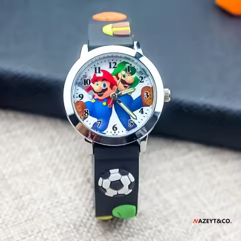 Cute Super Marios New Silicone Watch Mario Brothers 3D Cartoon Anime Game Character Quartz Electroni