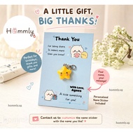 Cute Star Keychain with Card | Thank You Farewell Appreciation | Student Teacher Colleague Friendshi