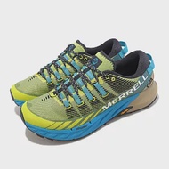 Merrell 越野跑鞋 Agility Peak 4 GTX 男鞋 黃 藍 防水 運動鞋 戶外 Vibram ML037145