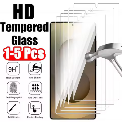 1-5Pcs Tempered Glass For Samsung Galaxy S25 Ultra Screen Protector For Samsung S23 Plus S24 FE S25