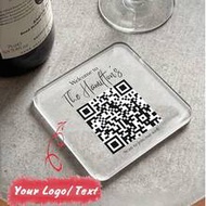 Personalised Wifi QR Code ที่รองแก้วอะคริลิค | QR Code และโลโก้ของคุณเอง พิมพ์บนที่รองแก้วอะคริลิค, 
