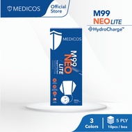 MEDICOS M99 NEO LITE Surgical Face Mask With HydroCharge Filter - Assorted Colour (1 Box)