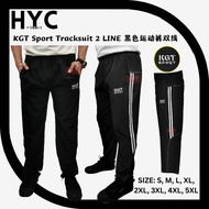 Tracksuit KGT Sport Tracksuit 2 LINE ELASTIC WAISTBAND 黑色运动裤双线