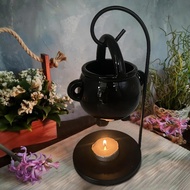 Hanging Cauldron Wax Burner Festival Ornaments Wax Burner Hanging Cauldron Oil Burner for Home Yoga 