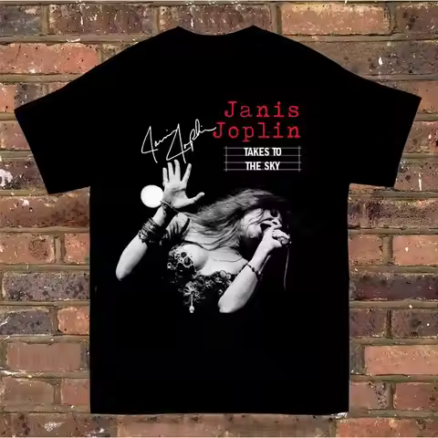 New Janis Joplin For Fan Cotton Black All Size T Shirt