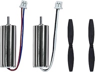 CKSCHN 2PCS 45000KV Brushed Motors and Propellers Kit Compatible for BM22 F22 Fighter RC Plane, 3.7V