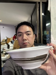 ชามราเมนเซรามิกปากบาน ลายภาพวาดหมึก ขนาด22x8.5cm จุ1100ml