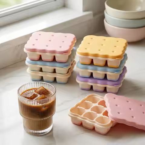 1/2/4pcs Mini 9 Grids Plastic Ice Mold With Lid Reusable Ice Cube Tray Drink Whisky Ice Coolers Ice 
