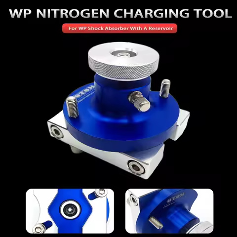 Motocycle Shock Absorber Nitrogen Charging Tool Kit For All WP Suspension Shock Absorption W/ Reserv