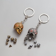 Dice Keychain Skull Keychain Skull Dice Running Group Dice Mini Dice Skull Key Ring Metal Skull 7 Mu