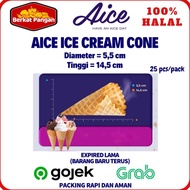 AICE Sugar Cone Ice Cream Waffle isi 25 pcs - Eskrim Cone