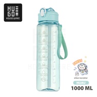 HUGO Botol Minum 1 Liter Bening Botol Air Anak Sedotan Anti Bocor Premium BPA FREE