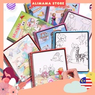 ToyT Magic Water Drawing Colouring Book 8 Pages Doddle for Kids and Toddlers - 6034