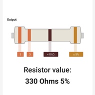 RESISTOR 1/4 WATT 1/4 0.25 0.25W 5% 5 PERCENT 330OHM 330 OHM 330R 330 R