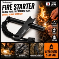 Chileeany Fire Starter Ferro Rod Camping Survival Fire Making Tool Outdoor Gear Japan