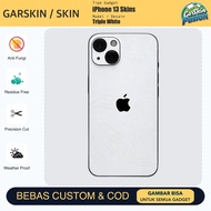 Vinyl Skin iphone 13 Triple White Anti-Scratch Protector Case | By Fusion | Code - 2H60