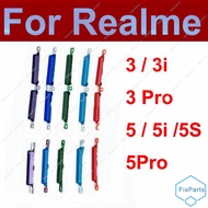 Power Volume Buttons For Realme 3 3i 5 5i 5S 3 5 Pro ON OFF Power Volume Button Switch Side Keys Fle