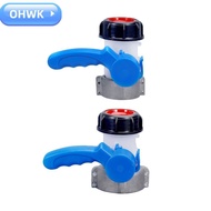 OHWK Male Export Butterfly Valve Switch, DN40/DN50 75mm Liters 62mm To IBC Tank Tap Pipe Connector, 