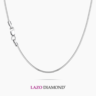 LAZO DIAMOND 375/9K White Gold Box Chain Necklace