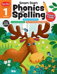 Evan-Moor’s Smart Start Phonics and Spelling Workbook for Grade 1, Beginning Reading, Spelling patte
