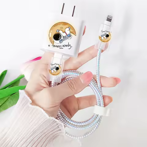 Astronaut & Moon Charger Case for Apple Iphone 18W/20W Adapter Charger Protector Charging Head Prote