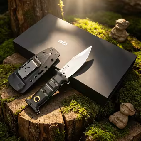BOKE Adjustable Extendable Camping Knife D2 Steel Outdoor Convenient Hanging Bag Knife for Camping A