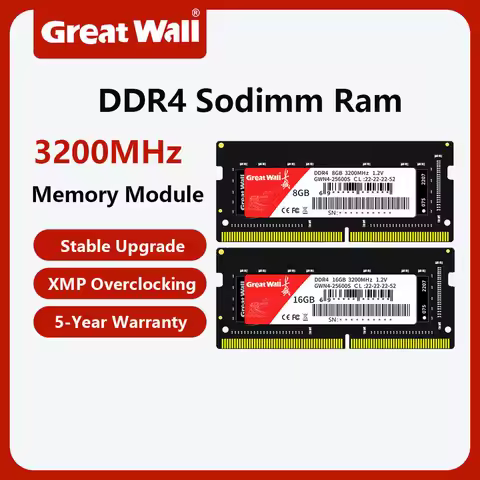 Great Wall 8GB/16GB DDR4 SODIMM 2666MHz SO-DIMM PC4-25600 DDR4 XMP Memory RAM for Notebook Laptop