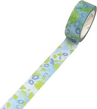 Wrapables Flowers and Greens Washi Masking Tape, 15mm x 7m Sweet Pea