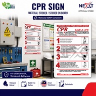 CPR Electric Shock Chart Sign | Sticker on Board