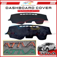 PERODUA ATIVA CARPET DASHBOARD COVER WITH "ATIVA" LOGO (BLACK/GREY)