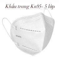 Bag of 5 5-layer N95-KN95 masks to protect against PM2.5 fine dust, no breathing valve.
