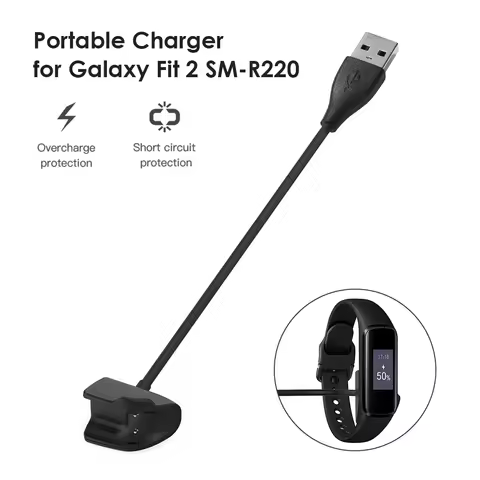 For Samsung Galaxy Fit 2 SM-R220 Smartwatch Charger Dock Power Supply USB Watch Docking Station Char
