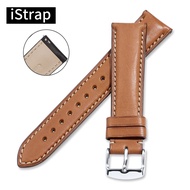 iStrap France calf leather Watch strap 18mm to 22mm Genuine leather Watch band with Silver Pin buckle For IWC For Omega Seiko