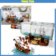 21313 Ship in A Bottle Building Blocks Assembled Ornaments for Adult Boys and Girls Gifts