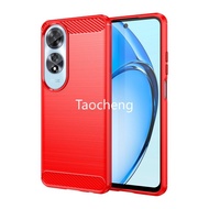 Silicon mềm Ốp điện thoại cho OPPO A60 oppoa60 A 60 4G áo giáp 2024 sợi carbon vỏ lưng bảo vệ thời t