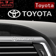 Toyota Car Logo Metal Sticker 3D Creative Decoration Automobile Window Door Interior Badge For bZ4X 