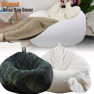 Flannel stripes Bean Bag (No filling) Sofa Sofa Bag Chairbean bag chair Cover Indoor Lazy Sofa Cover（S M L XL）