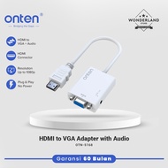 Onten HDMI to VGA Adapter with Audio Jack 3.5mm Adapter 1080P OTN-5168