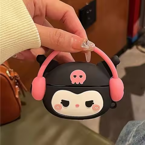 3D Cute Cartoon Kuromi Melody Earphone Case for Airpods 1 2 4 Pro 2 3 Pro2 Pro3 Wireless Bluetooth H