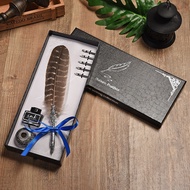 Retro Feather Dipping Pen Pen Gift Box Harry Potter Feather Pen Stainless Steel Dipping Pen