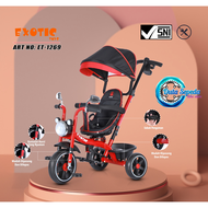 Sepeda anak balita roda tiga EXOTIC ET - 1267 , 1262 , 1268, 1269 Musik Lampu Baby Stroller roda 3