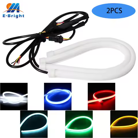 2pcs led Silicone light strip 30cm 45cm 60cm Car Daytime running light LED Decorative driving light 