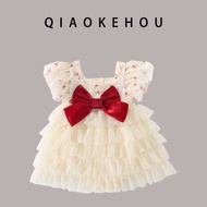 Baby Girl Dress Children 0-2 baju raya baby girl Gaun pantat puteri bayi musim panas gaun bayi perem