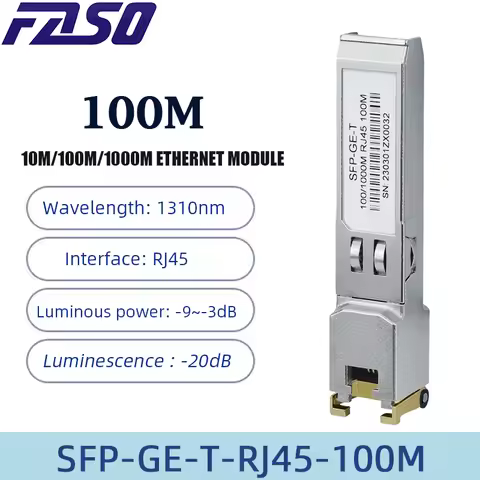 10/100/1000M Adaptive BASE-T RJ45 SFP Module For Arista/Dell/Cisco Switch/Router SFP To RJ45 Etherne