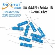 (5pcs) 5W Metal Film Resistor 1R~910R 1% 2.2R 4.7R 3.3R 10R 22R 68R 100R 220R 470R 510R 680R 820R Oh